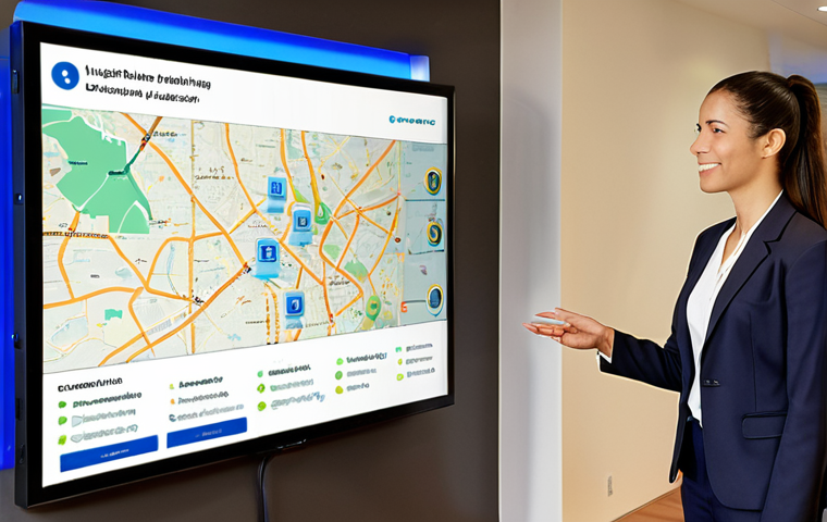 **Prompt 1: "Digital Handshake & Local Trust"**
A modern, professional lawyer (diverse gender/ethnicity) confidently standing next to a large, interactive digital screen. The screen displays a glowing local map with pinpointed office locations and prominent, positive 5-star client reviews. The background is a sleek, contemporary law firm interior. The image should convey trust, strong online reputation, and effective local digital visibility. Lighting is bright and inviting, emphasizing cleanliness and professionalism.