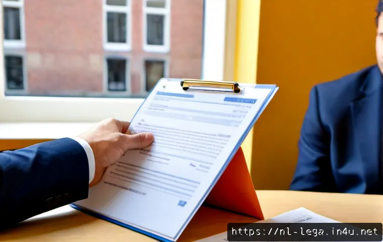Home 17 법무사로서 실무 능력 향상법 - Photorealistic Dutch civil-law notary improving practical skills at a tidy Amsterdam office desk, ca...
